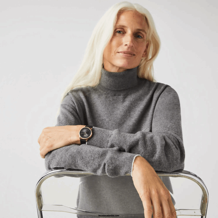 mujer Lacoste 6F242924 negro 000 reloj club 3 agujas - negro con correa de piel mujer Lacoste 6F242924 negro 000 reloj club 3 agujas - negro con correa de piel