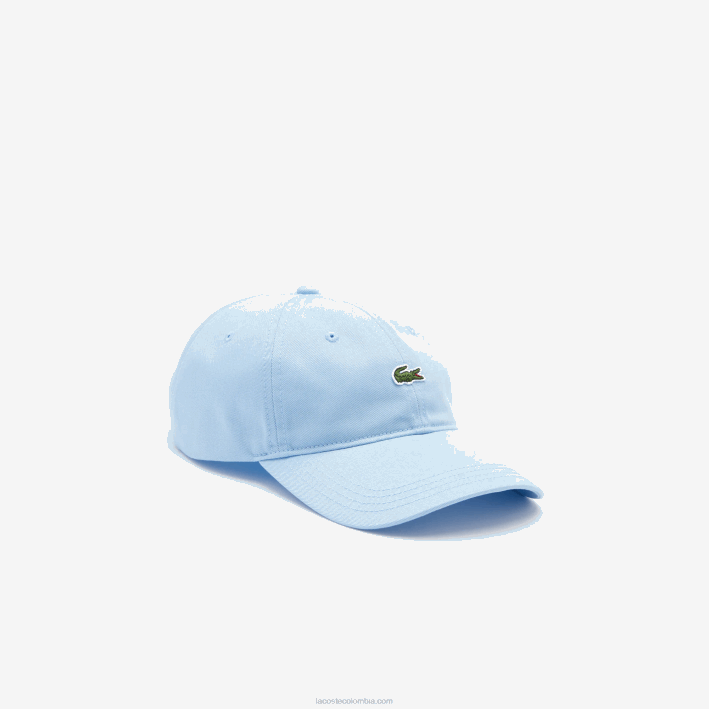 mujer Lacoste 6F242319 hbp azul correa de contraste y gorra de algodón de cocodrilo