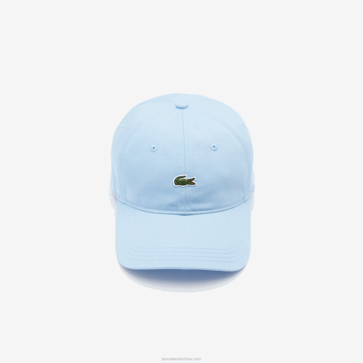 mujer Lacoste 6F242319 hbp azul correa de contraste y gorra de algodón de cocodrilo
