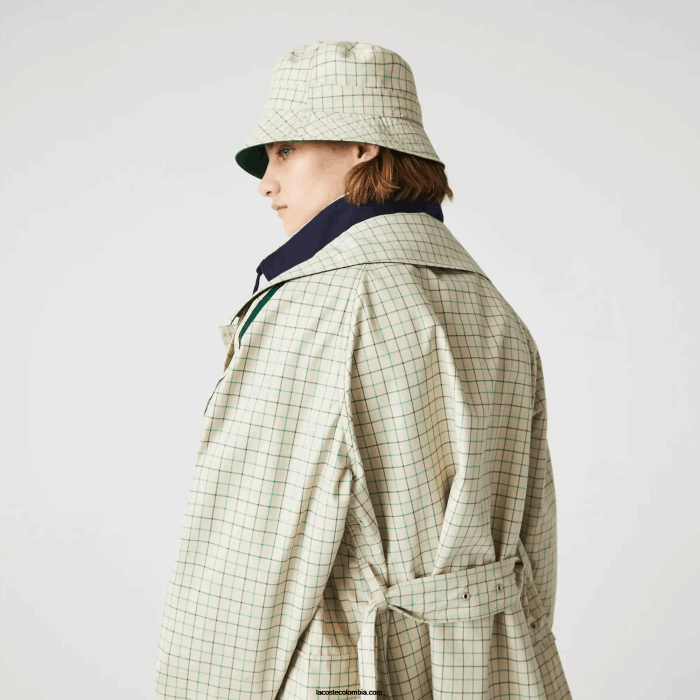 mujer Lacoste 6F242929 epp verde beige Cubo reversible macizo o de cheques heritage
