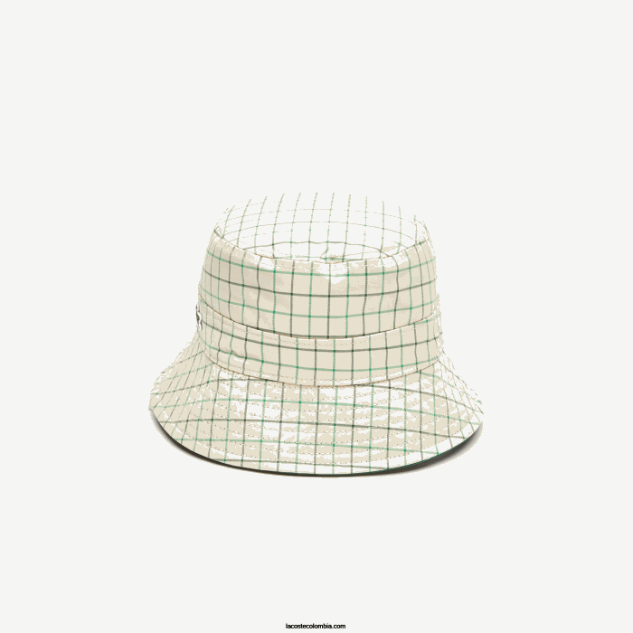 mujer Lacoste 6F242929 epp verde beige Cubo reversible macizo o de cheques heritage