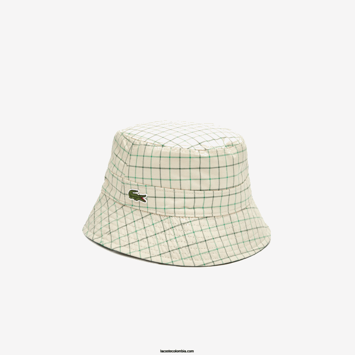 mujer Lacoste 6F242929 epp verde beige Cubo reversible macizo o de cheques heritage
