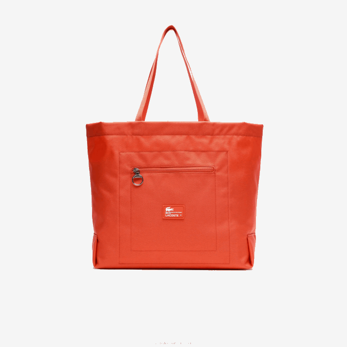 mujer Lacoste 6F241948 pasta l35 tote oversize con logo en contraste