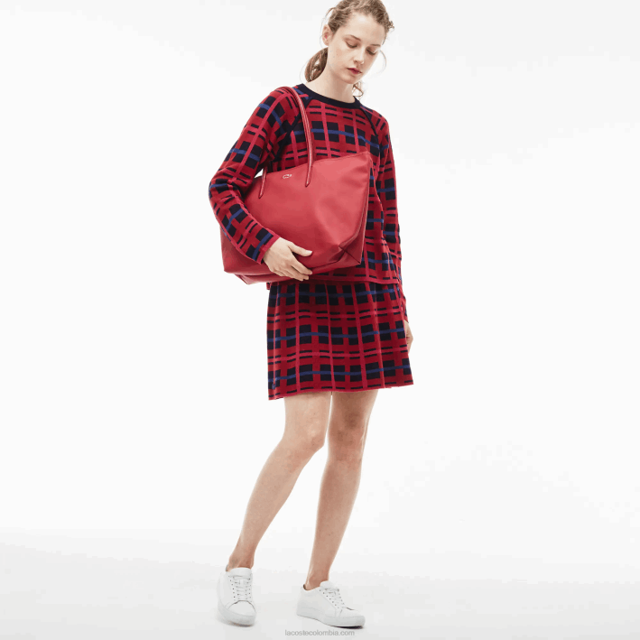 mujer Lacoste 6F242768 marrón dorado 397 bolso shopper con cremallera l.12.12 concept