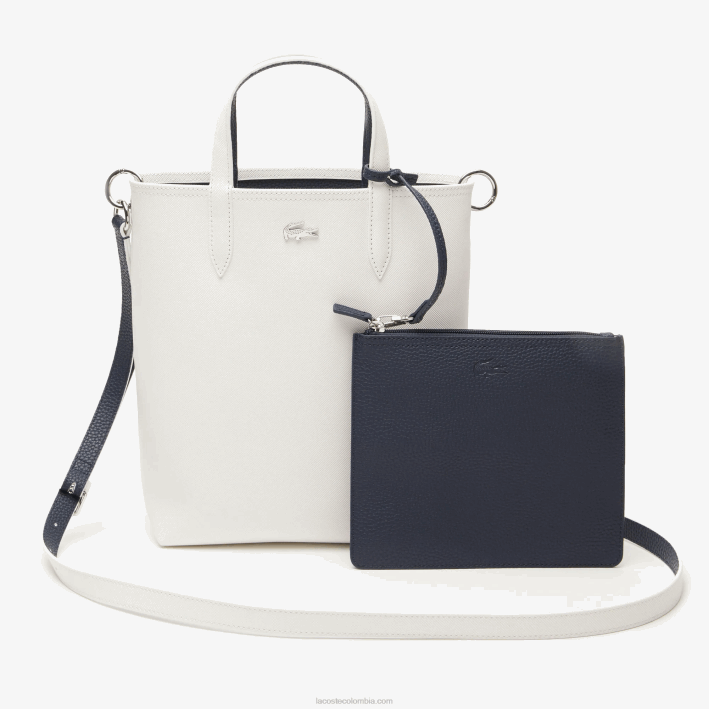 mujer Lacoste 6F242780 noche azul farine l44 tote anna reversible de lona revestida mujer Lacoste 6F242780 noche azul farine l44 tote anna reversible de lona revestida