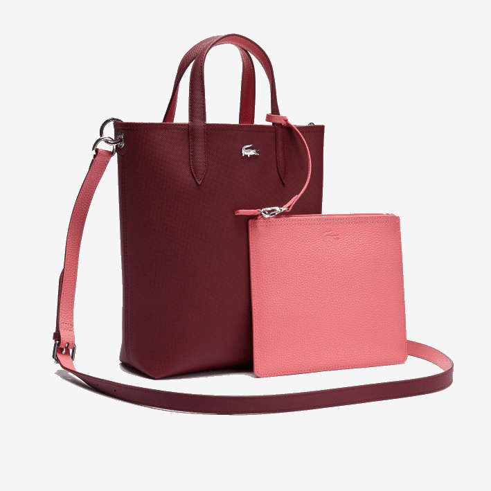 mujer Lacoste 6F242781 perileno amarilis g45 tote anna reversible de lona revestida