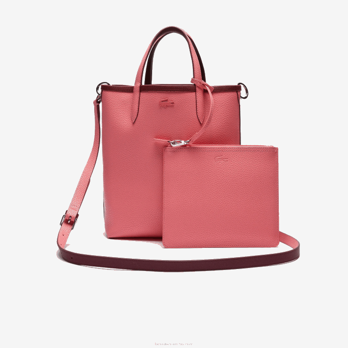 mujer Lacoste 6F242781 perileno amarilis g45 tote anna reversible de lona revestida