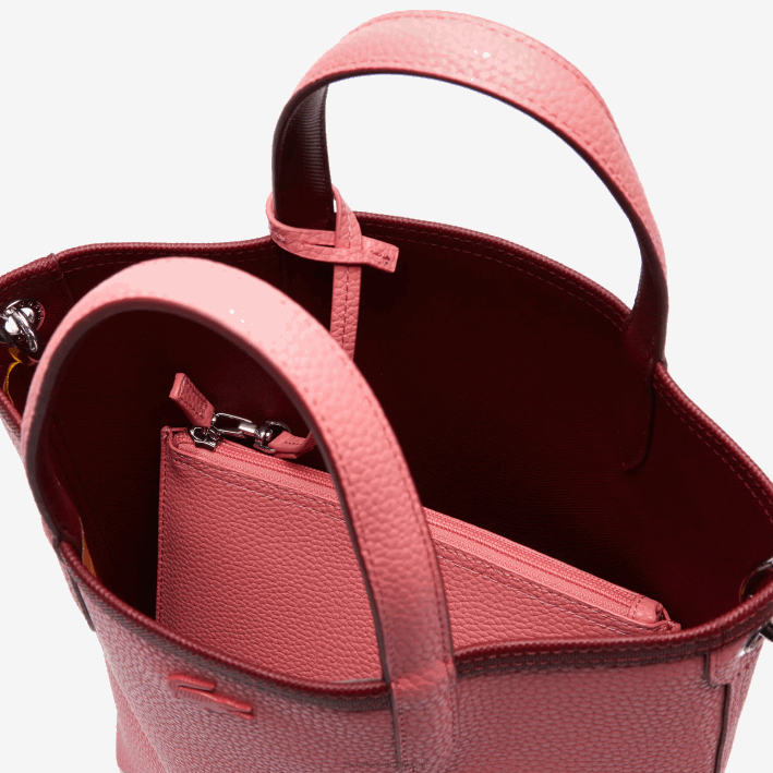 mujer Lacoste 6F242781 perileno amarilis g45 tote anna reversible de lona revestida