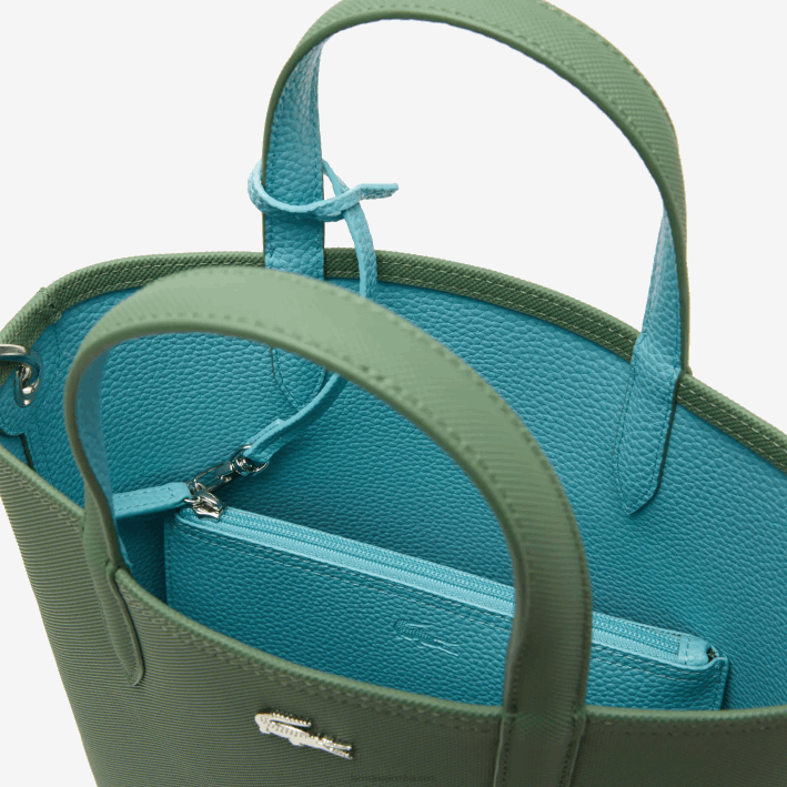 mujer Lacoste 6F242782 Frene litoral l49 tote anna reversible de lona revestida