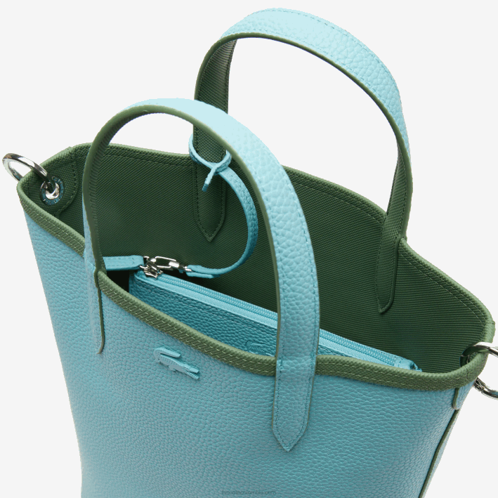 mujer Lacoste 6F242782 Frene litoral l49 tote anna reversible de lona revestida