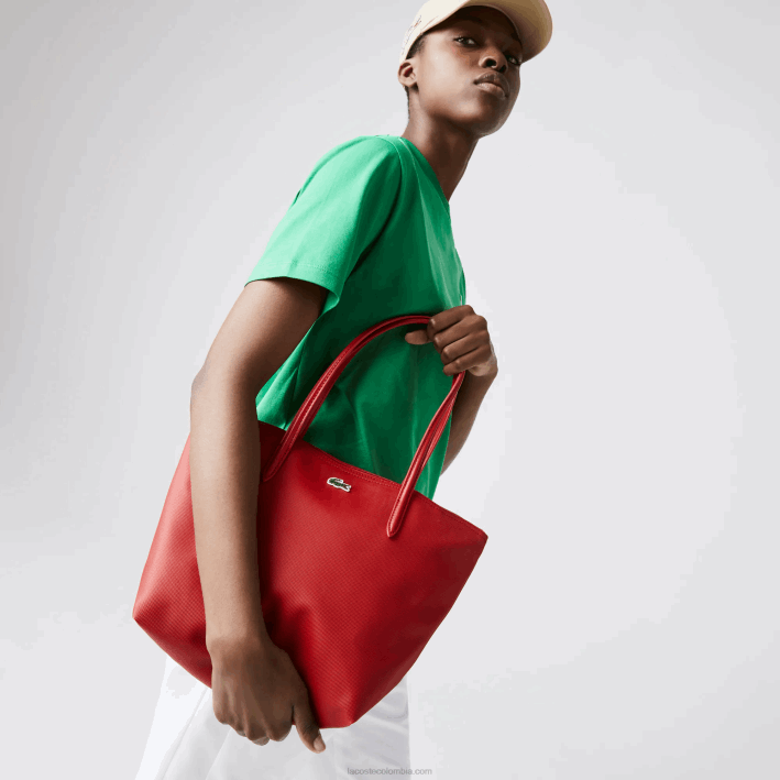 mujer Lacoste 6F242803 alto riesgo rojo 883 bolso shopper l.12.12 concept pequeño con cremallera mujer Lacoste 6F242803 alto riesgo rojo 883 bolso shopper l.12.12 concept pequeño con cremallera