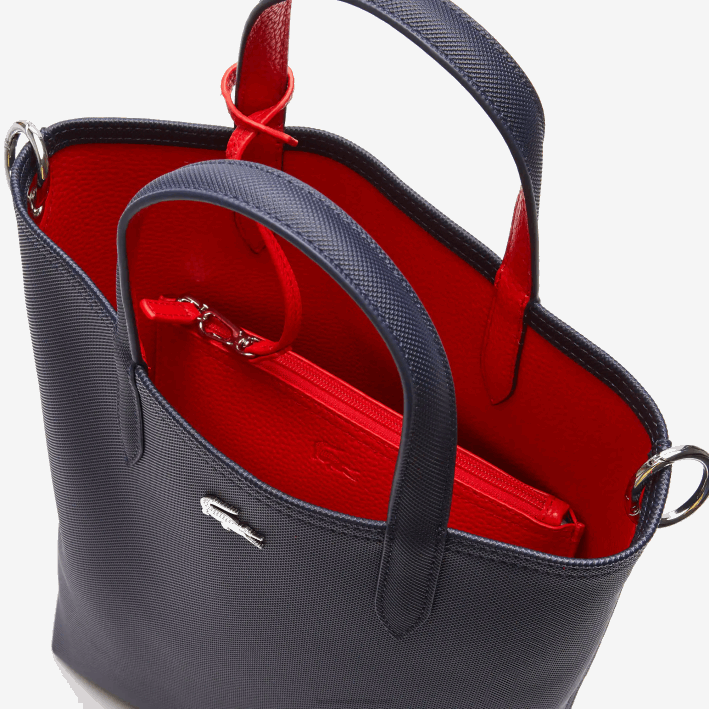 mujer Lacoste 6F242818 marino 166 colorete 240 b50 tote anna reversible de lona revestida