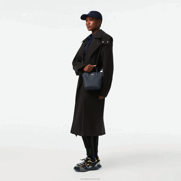 mujer Lacoste 6F242819 eclipse 141 l.12.12 concept bolso tote mini de lona revestida de petit piqué con cremallera