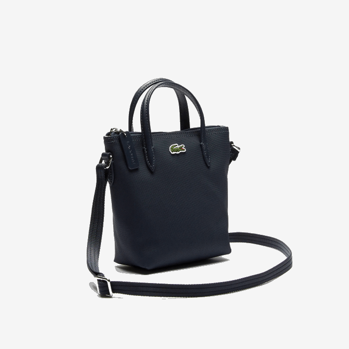 mujer Lacoste 6F242819 eclipse 141 l.12.12 concept bolso tote mini de lona revestida de petit piqué con cremallera