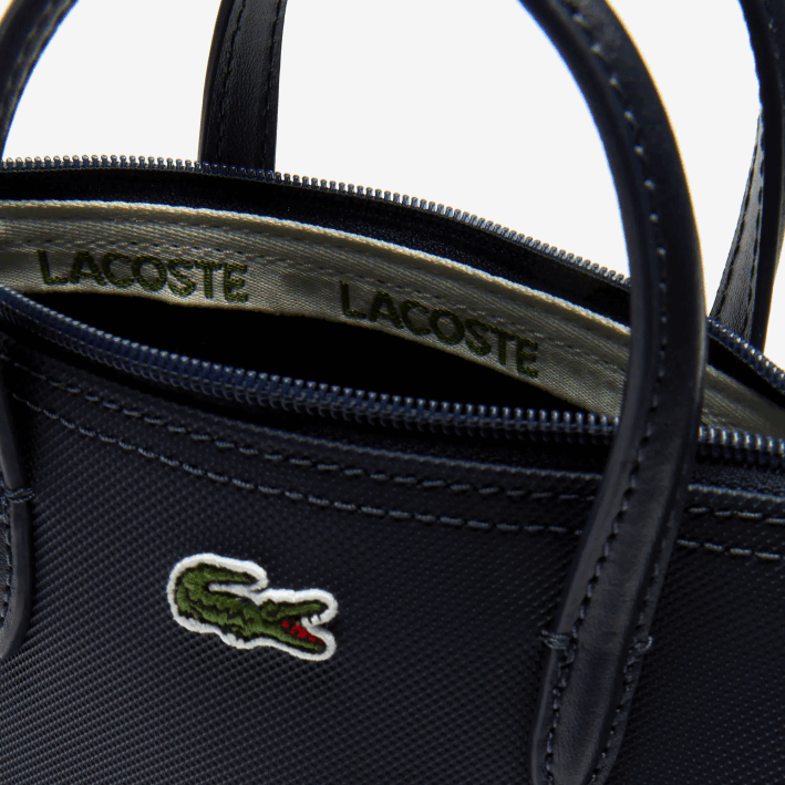 mujer Lacoste 6F242819 eclipse 141 l.12.12 concept bolso tote mini de lona revestida de petit piqué con cremallera
