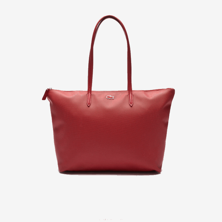 mujer Lacoste 6F242825 alizarina c62 bolso shopper con cremallera l.12.12 concept mujer Lacoste 6F242825 alizarina c62 bolso shopper con cremallera l.12.12 concept