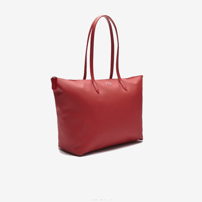 mujer Lacoste 6F242825 alizarina c62 bolso shopper con cremallera l.12.12 concept