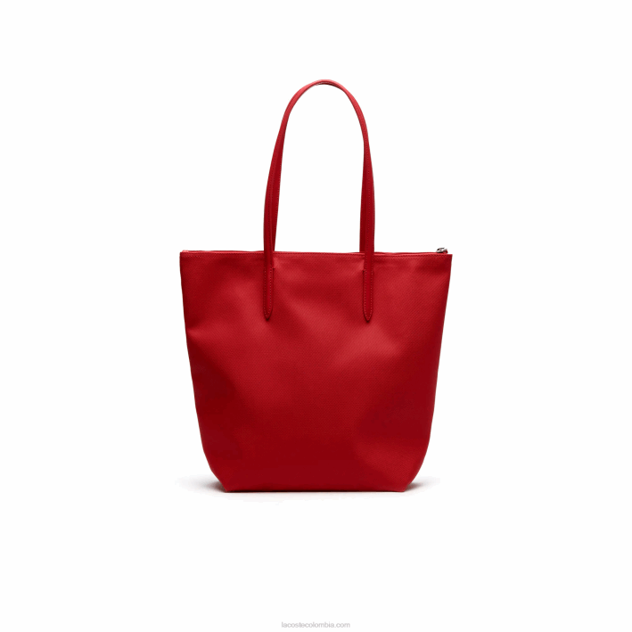 mujer Lacoste 6F242836 rosa virtual 185 bolso shopper l.12.12 concept con cremallera vertical