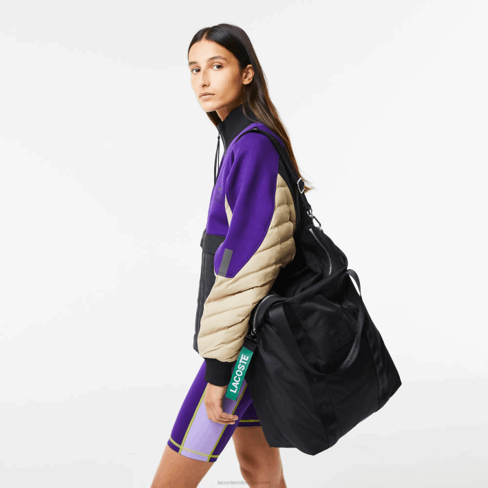 mujer Lacoste 6F242846 negro 000 bolso shopper grande con asa de la marca mujer Lacoste 6F242846 negro 000 bolso shopper grande con asa de la marca