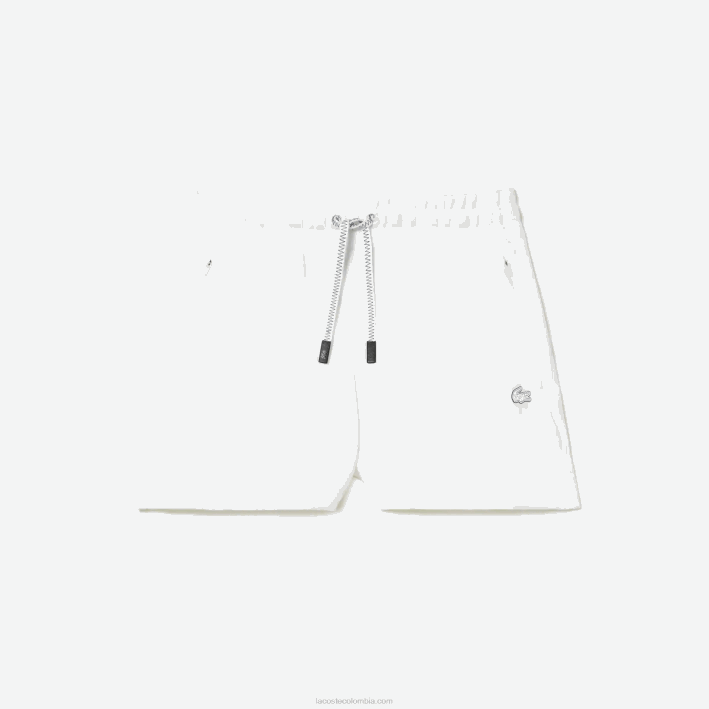 mujer Lacoste 6F242445 blanco 001 pantalones cortos lisos