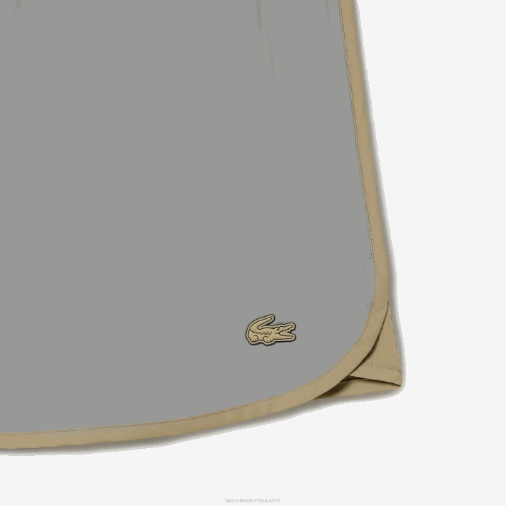 mujer Lacoste 6F242451 beige gris 7mt bermudas de dos tonos