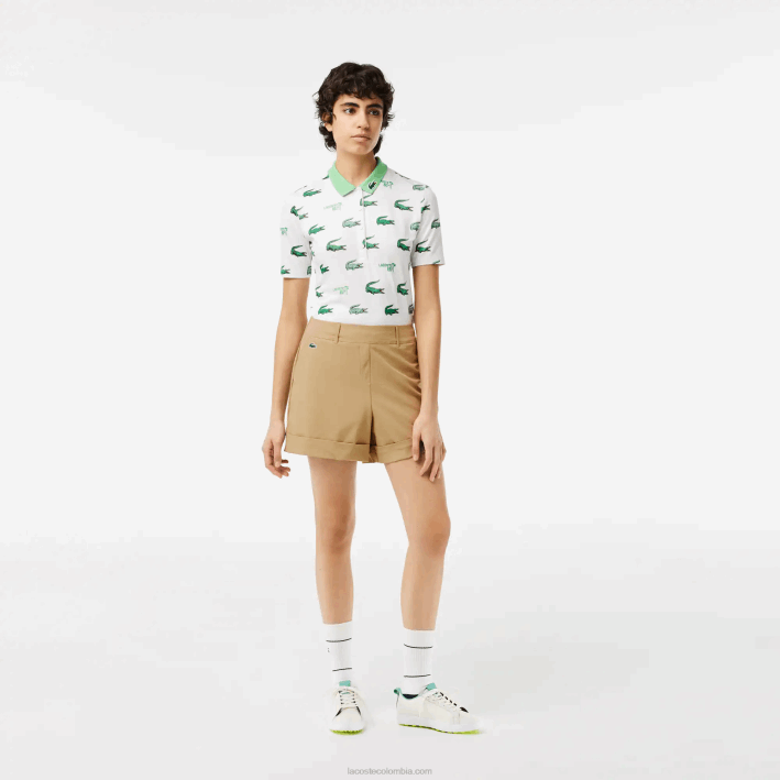 mujer Lacoste 6F242452 beige cb8 Bermudas deportivas elásticas de golf mujer Lacoste 6F242452 beige cb8 Bermudas deportivas elásticas de golf