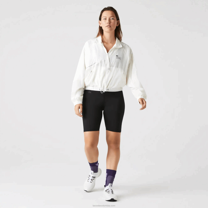 mujer Lacoste 6F242654 negro 8vm pantalones cortos de bicicleta deportiva