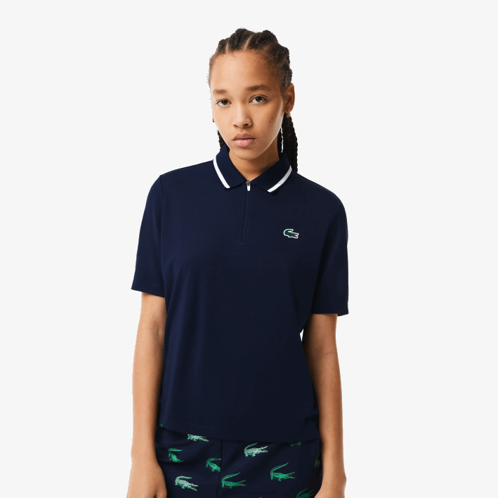 mujer Lacoste 6F242359 azul marino blanco 525 Polo ultra seco de golf de corte holgado mujer Lacoste 6F242359 azul marino blanco 525 Polo ultra seco de golf de corte holgado