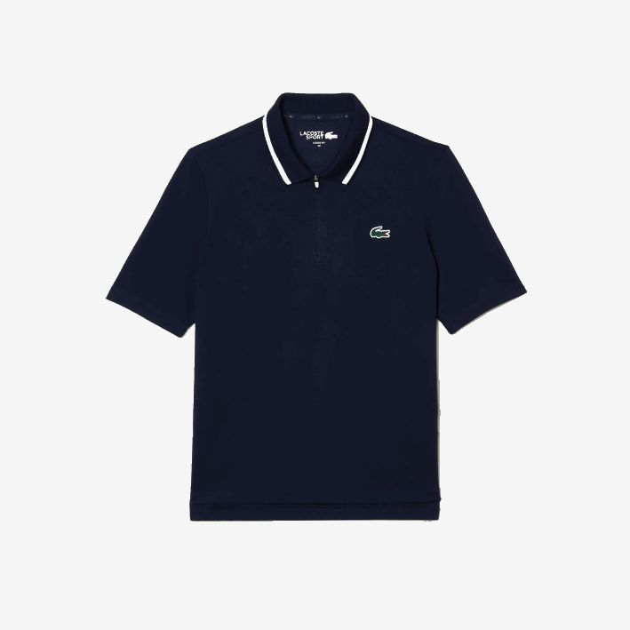 mujer Lacoste 6F242359 azul marino blanco 525 Polo ultra seco de golf de corte holgado