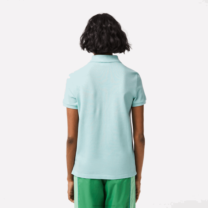 mujer Lacoste 6F242362 menta lgf Polo de petit piqué de algodón suave de corte regular