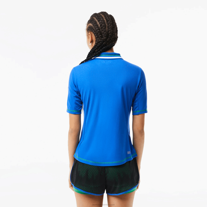 mujer Lacoste 6F242367 kxb azul Polo piqué ultra-dry de tenis