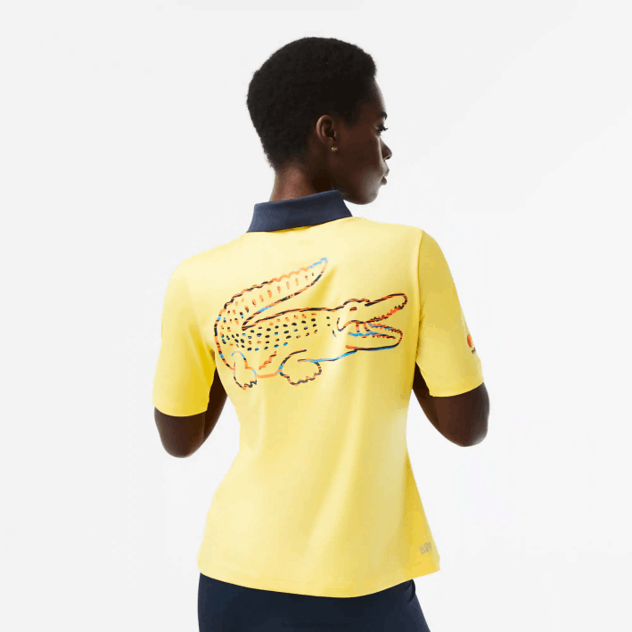 mujer Lacoste 6F242373 amarillo 107 polo sport miami edición abierta