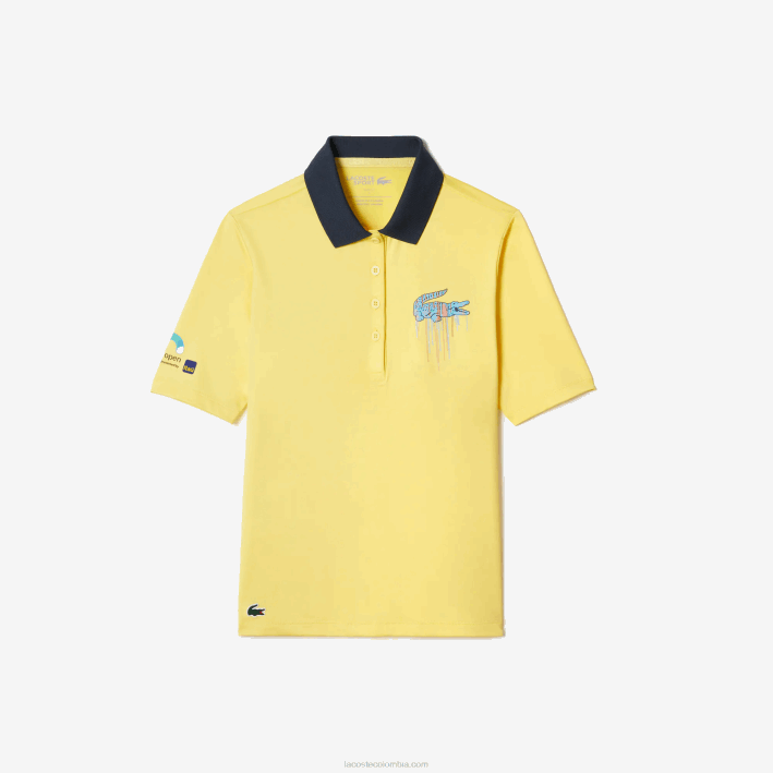 mujer Lacoste 6F242373 amarillo 107 polo sport miami edición abierta