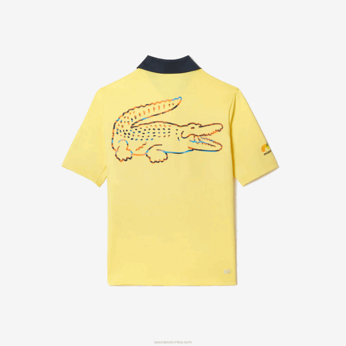 mujer Lacoste 6F242373 amarillo 107 polo sport miami edición abierta