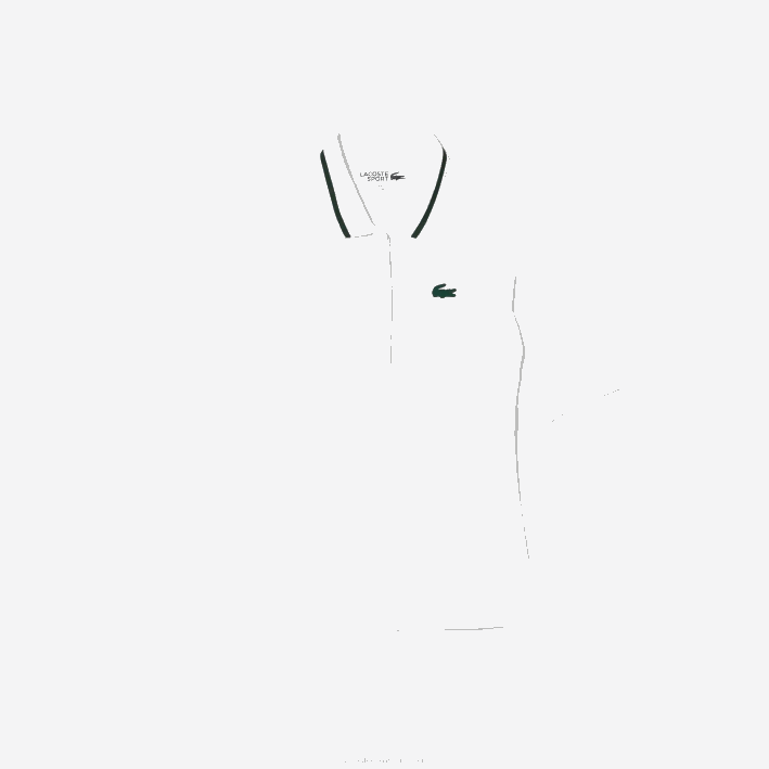 mujer Lacoste 6F242461 blanco verde pb4 polo deportivo de tenis de piqué termorregulador