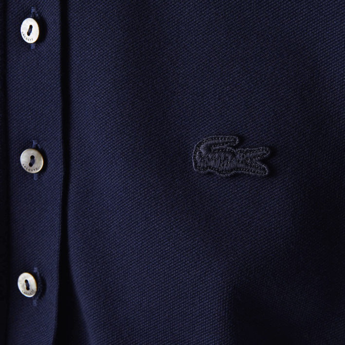 mujer Lacoste 6F242470 azul marino 166 polo slim fit de piqué de algodón elástico