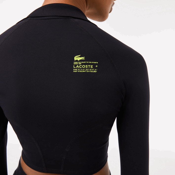 mujer Lacoste 6F242483 negro 031 polo corto de manga larga