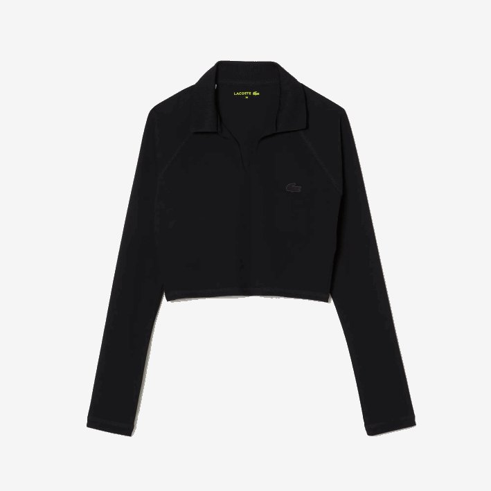 mujer Lacoste 6F242483 negro 031 polo corto de manga larga