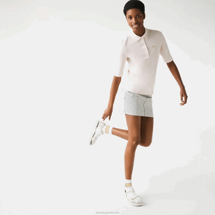 mujer Lacoste 6F242514 ady rosa claro polo slim fit de algodón flexible