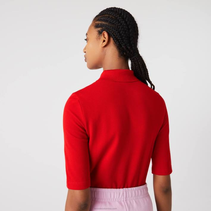 mujer Lacoste 6F242516 rojo 240 polo slim fit de algodón flexible