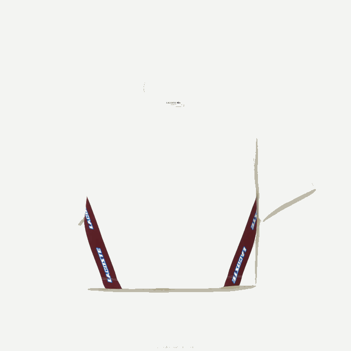 mujer Lacoste 6F242547 blanco 70v camiseta holgada con bandas estampadas