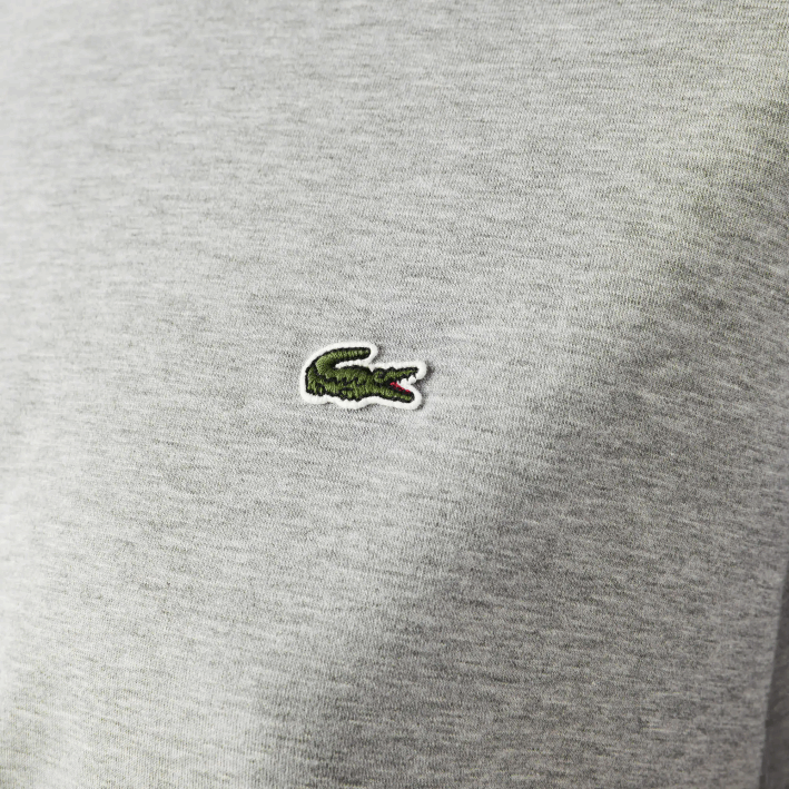 mujer Lacoste 6F242591 lomo gris cca playera de algodón premium con cuello redondo