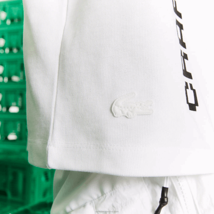 mujer Lacoste 6F242605 blanco 001 camiseta corta de algodón orgánico live x minecraft