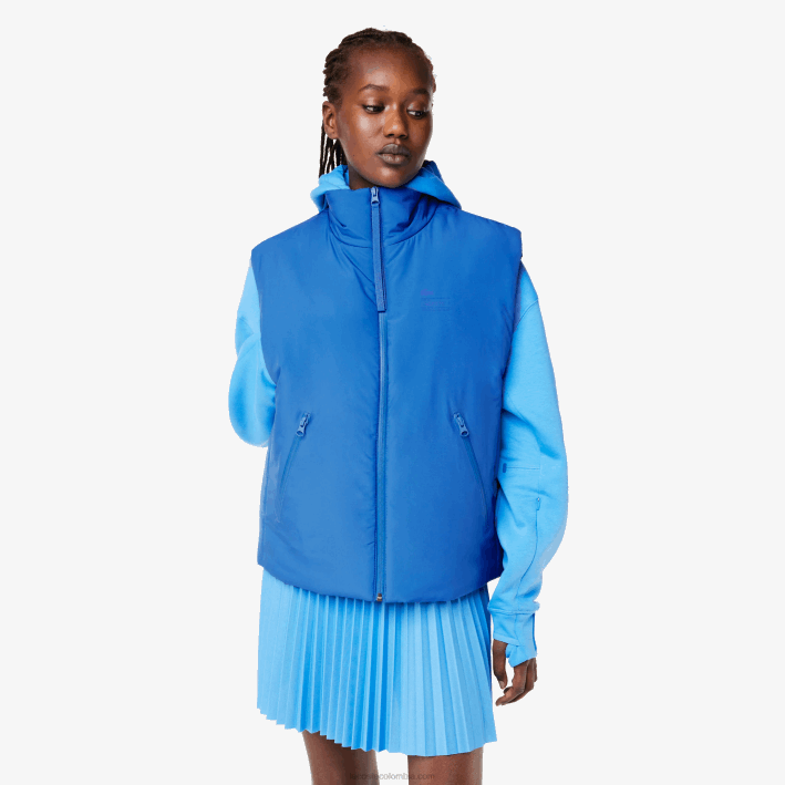 mujer Lacoste 6F242439 kxb azul chaleco sin mangas mujer Lacoste 6F242439 kxb azul chaleco sin mangas