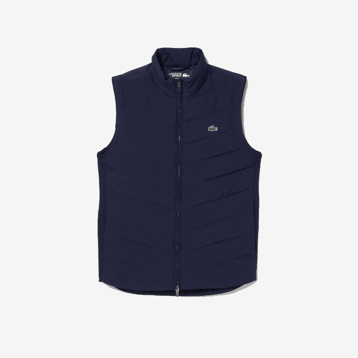 mujer Lacoste 6F242630 azul marino 423 chaleco deportivo de golf acolchado