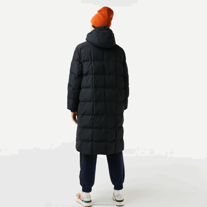 mujer Lacoste 6F242613 negro 031 chaqueta larga reversible repelente al agua