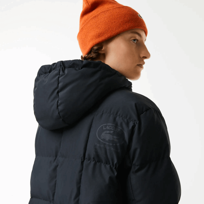 mujer Lacoste 6F242613 negro 031 chaqueta larga reversible repelente al agua