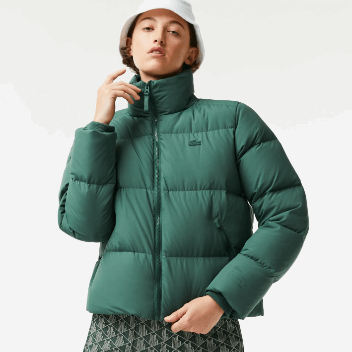 mujer Lacoste 6F242615 verde 5hx chaqueta acolchada plegable