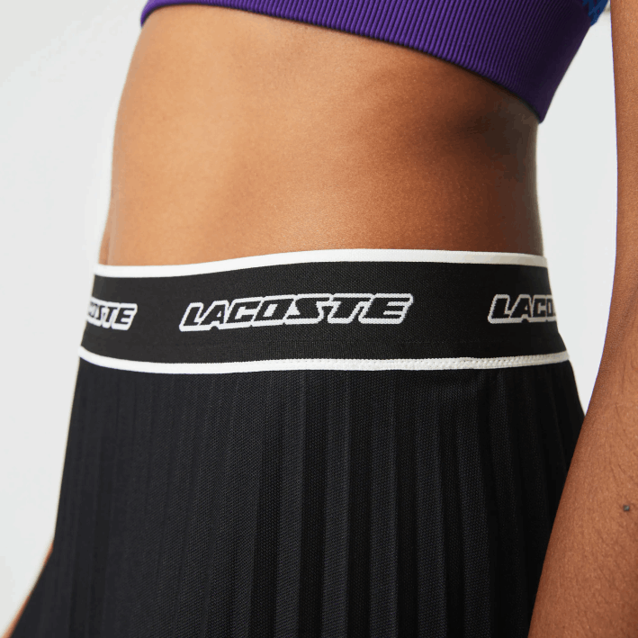 mujer Lacoste 6F242352 negro 031 falda plisada con cintura elástica