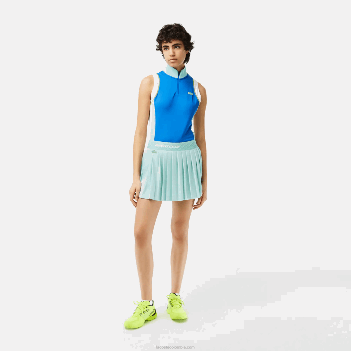 mujer Lacoste 6F242389 verde claro amarillo tid faldas plisadas de tenis con shorts incorporados mujer Lacoste 6F242389 verde claro amarillo tid faldas plisadas de tenis con shorts incorporados